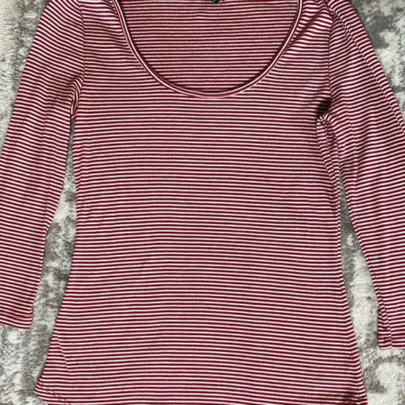 Forever21 striped long sleeve ribbed top - Picture 1 of 1